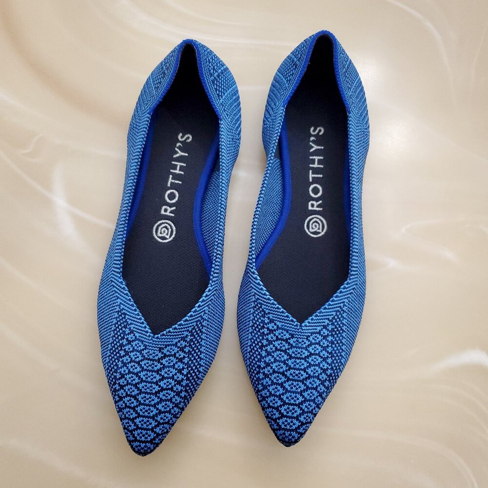Rothy's The Point Blue Lapis Python Snake Print W… - image 2